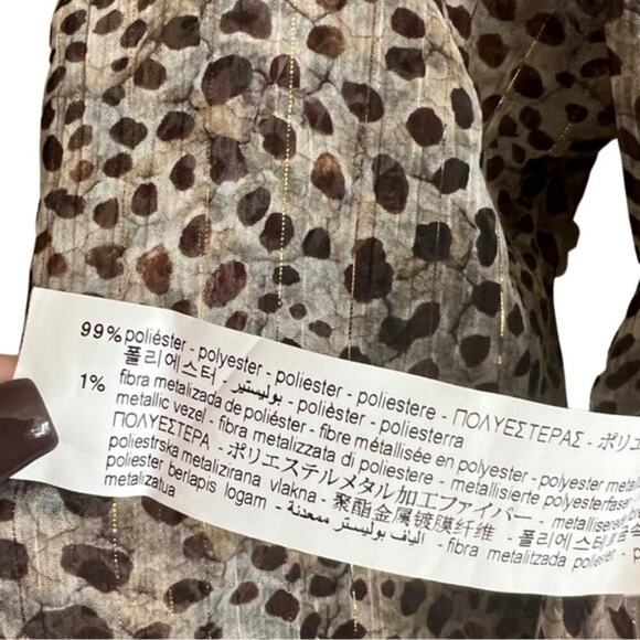 ZARA Sheer Animal Print Crop Top - Picture 9 of 9